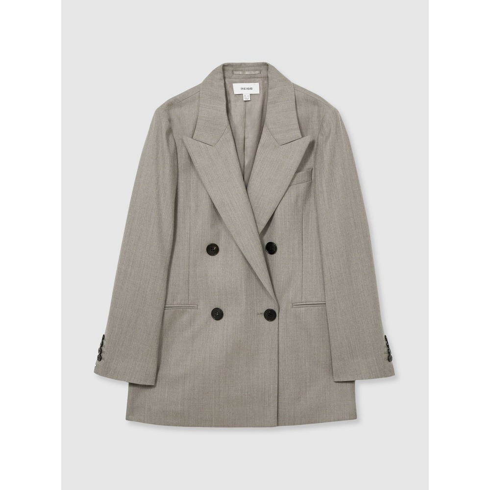 NWT REISS Darla Wool Oversized Double-Breasted Blazer / Sizes 10 / MSRP $500 - Picture 3 of 6